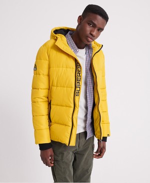 Superdry Sports Puffer Férfi Kabát Sárga | GYBFA9348